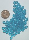 100 6mm Bicone Aqua